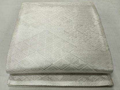 平和屋着物◎佐賀錦　全通柄袋帯　雲取り吉祥文　銀糸　正絹　逸品　CABJ3603qe