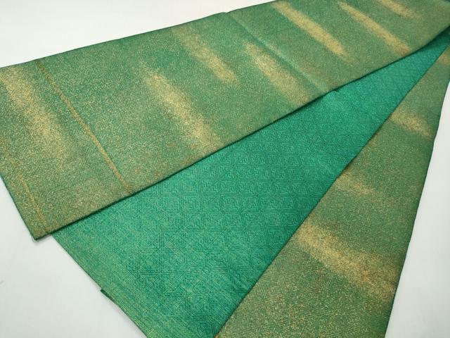 平和屋着物◎佐賀錦　太鼓柄袋帯　総刺繍　枝松文　金糸　正絹　逸品　CABJ3604qe