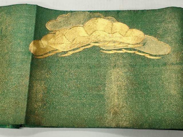 平和屋着物◎佐賀錦　太鼓柄袋帯　総刺繍　枝松文　金糸　正絹　逸品　CABJ3604qe