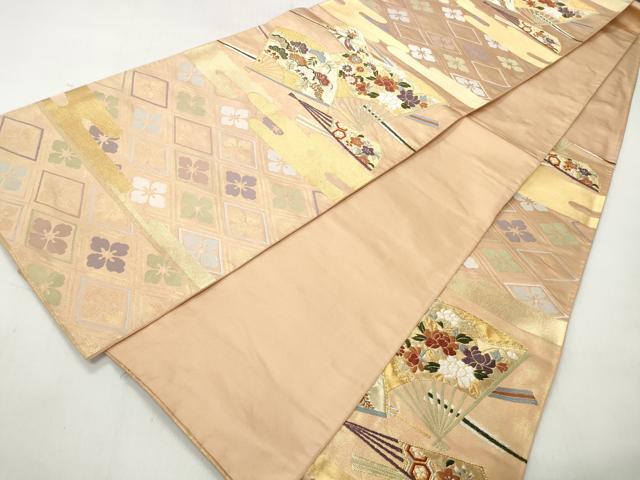 平和屋着物◎六通柄袋帯　唐織　エ霞鳳凰文　金銀糸　正絹　逸品　CABJ3622qe