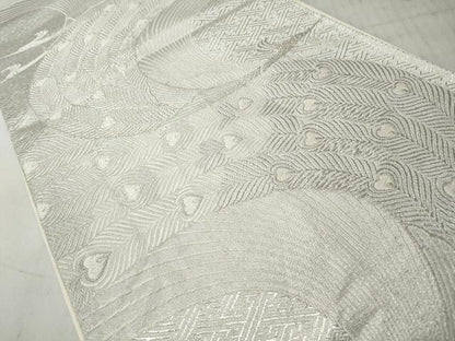 平和屋着物◎六通柄袋帯　唐織　吉祥孔雀文　金糸　正絹　逸品　CABJ3625qe