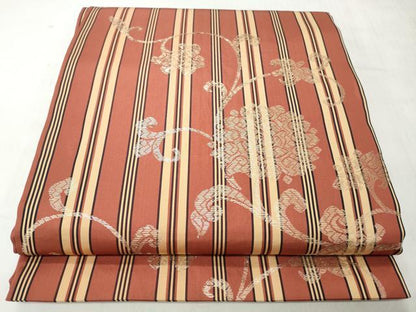 平和屋着物◎六通柄袋帯　更紗花唐草文　金糸　正絹　逸品　CABJ3627qe