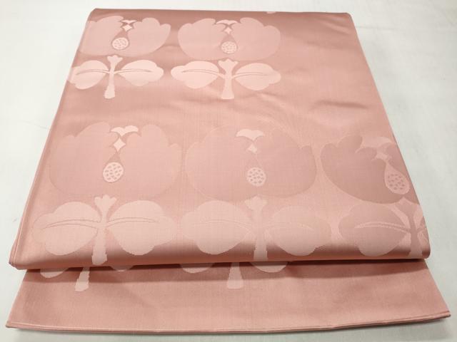 平和屋着物◎六通柄袋帯　遠州椿　正絹　逸品　CABJ3630qe