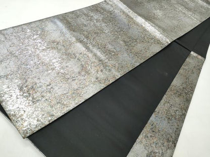 平和屋着物◎六通柄袋帯　霞文　引箔　正絹　逸品　CABJ3632qe