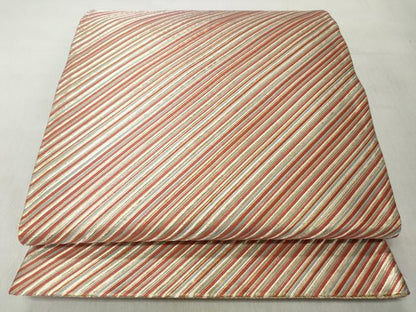 平和屋着物◎全通柄袋帯　唐織　斜線文　正絹　逸品　CABJ3645qe