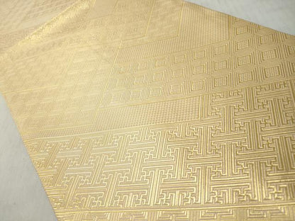 平和屋着物◎全通柄袋帯　唐織　斜線文　正絹　逸品　CABJ3645qe