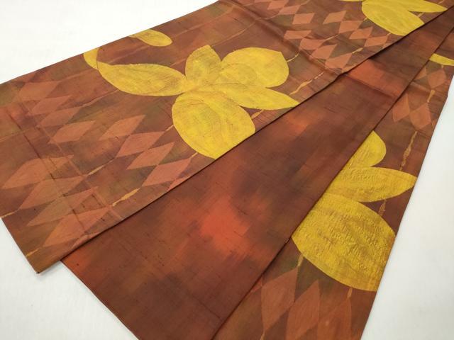 平和屋着物◎六通柄袋帯　舞花文　正絹　逸品　CABJ3668qe