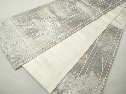 平和屋着物◎六通柄袋帯　唐織　引箔　正絹　逸品　CABJ3671qe