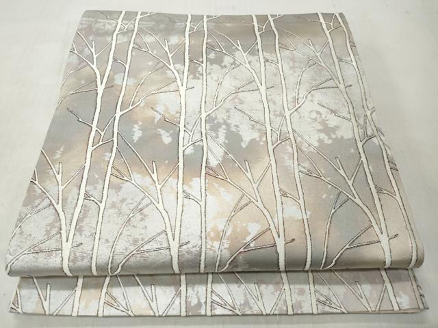 平和屋着物◎六通柄袋帯　唐織　引箔　正絹　逸品　CABJ3671qe