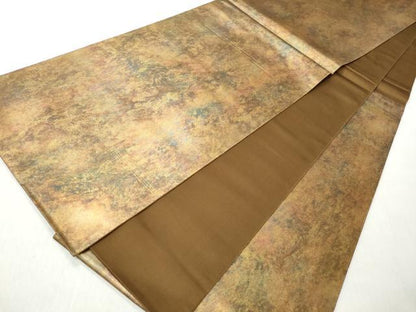 平和屋着物◎六通柄袋帯　霞文　引箔　正絹　逸品　CABJ3676qe