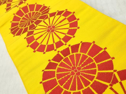 平和屋着物◎本場筑前博多織　半幅帯　番傘　正絹　逸品　CABJ3686qe