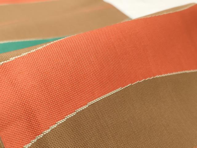 平和屋着物◎半幅帯　幾何学文　正絹　逸品　CABJ3687qe