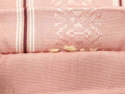 平和屋着物◎本場筑前博多織　半幅帯　献上　証紙付き　正絹　逸品　CABJ3691qe