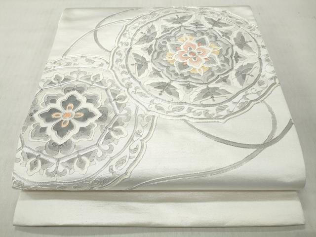 平和屋着物◎太鼓柄　京袋帯　駒刺繍　正倉院花蝶文　正絹　逸品　CABJ3712qe
