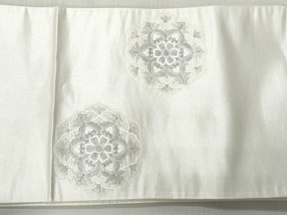 平和屋着物◎太鼓柄　京袋帯　駒刺繍　正倉院花蝶文　正絹　逸品　CABJ3712qe