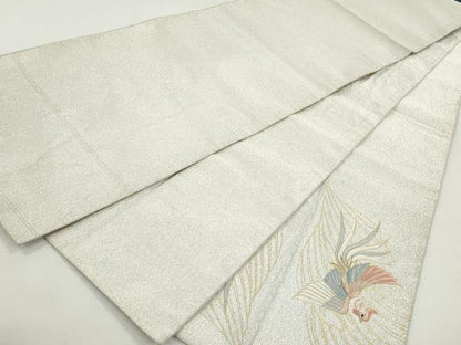 平和屋着物◎爪掻き本綴れ　太鼓柄袋帯　刺繍　鳳凰　金銀糸　正絹　逸品　CABJ3730qe