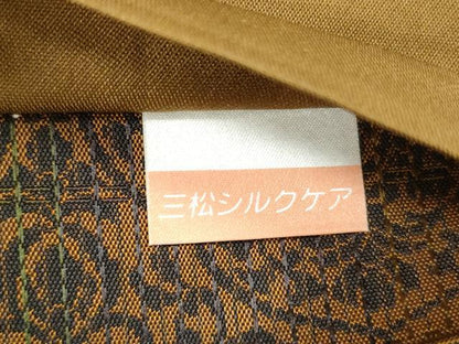 平和屋着物◎全通柄袋帯　横段花文　正絹　逸品　CABJ3758qe