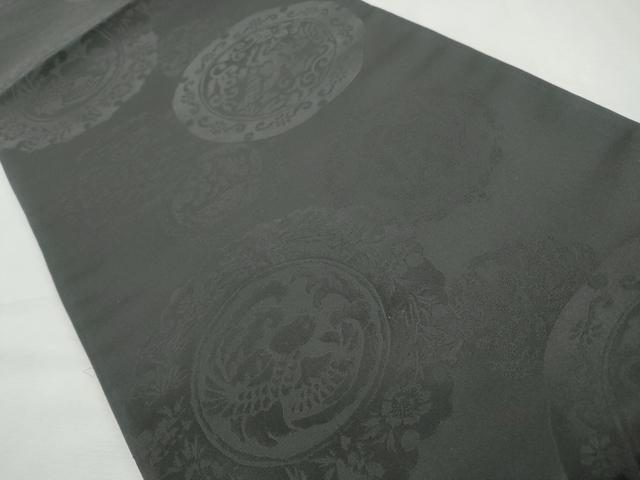 平和屋着物◎両面　全通柄袋帯　花鳥丸文　正絹　逸品　CABJ3762qe