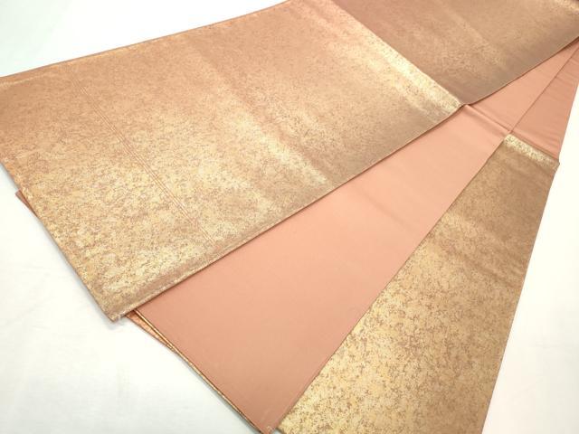 平和屋着物◎六通柄袋帯　霞文　引箔　正絹　逸品　未使用　CABJ3779qe