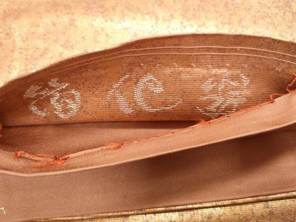 平和屋着物◎六通柄袋帯　霞文　引箔　正絹　逸品　未使用　CABJ3779qe