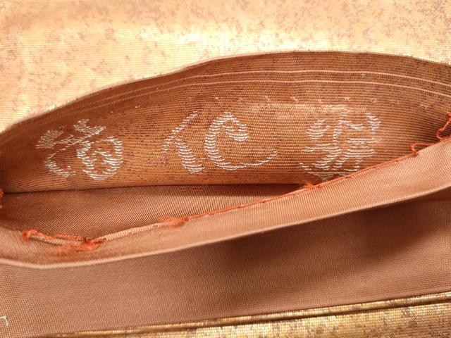 平和屋着物◎六通柄袋帯　霞文　引箔　正絹　逸品　未使用　CABJ3779qe