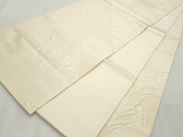 平和屋着物◎六通柄袋帯　ふくれ織　幾何学文　正絹　逸品　CABJ3790qe