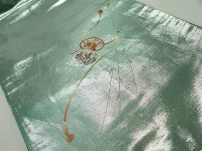 平和屋着物◎太鼓柄袋帯　鼓花文　金彩　正絹　逸品　CABJ3800qe