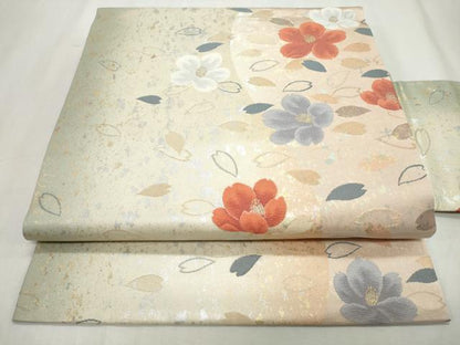 平和屋着物◎九寸名古屋帯　秀麗　金糸　引箔　正絹　逸品　CABJ3816qe