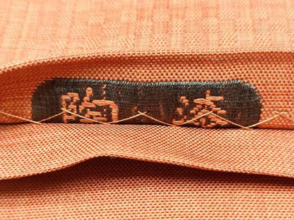 平和屋着物◎六通柄袋帯　草花丸文　陶漆　正絹　逸品　CABJ3819qe