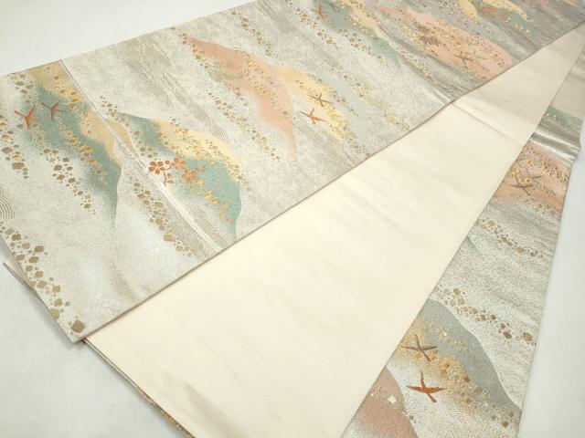 平和屋着物◎六通柄袋帯　玉かずら　錦彩宝仙文　金銀糸　正絹　逸品　CABJ3824qe
