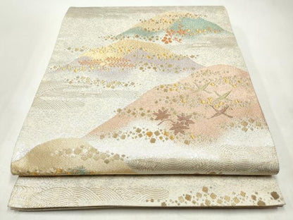 平和屋着物◎六通柄袋帯　玉かずら　錦彩宝仙文　金銀糸　正絹　逸品　CABJ3824qe