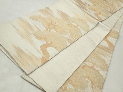 平和屋着物◎明綴　袋帯　太閣の松　金糸　正絹　逸品　CABJ3827qe
