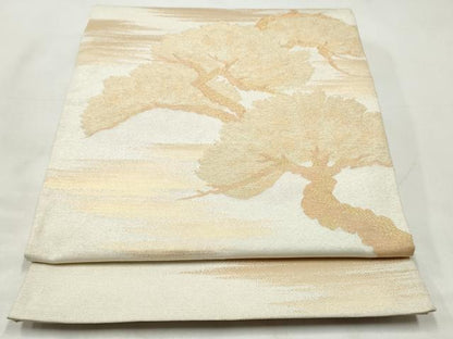 平和屋着物◎明綴　袋帯　太閣の松　金糸　正絹　逸品　CABJ3827qe