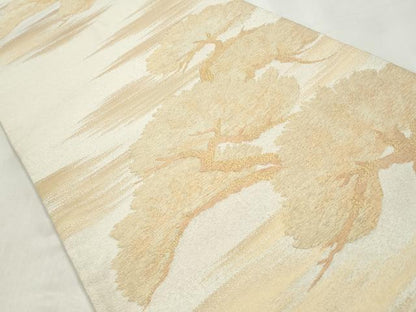 平和屋着物◎明綴　袋帯　太閣の松　金糸　正絹　逸品　CABJ3827qe