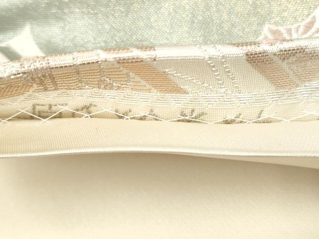 平和屋着物◎六通柄袋帯　源氏絵巻紋　プラチナ箔　手織二重箔　正絹　逸品　CABJ3838qe