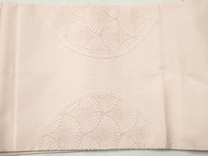 平和屋着物◎中国三大刺繍　相良刺繍　太鼓柄袋帯　立涌菊文　正絹　逸品　CABJ3842qe