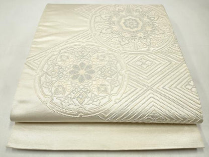 平和屋着物◎中国三大刺繍　総相良刺繍　太鼓柄袋帯　正倉院花文　正絹　逸品　CABJ3843qe