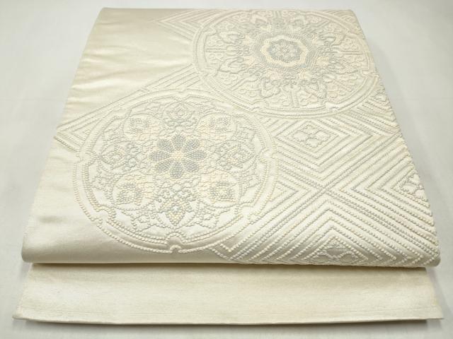平和屋着物◎中国三大刺繍　総相良刺繍　太鼓柄袋帯　正倉院花文　正絹　逸品　CABJ3843qe
