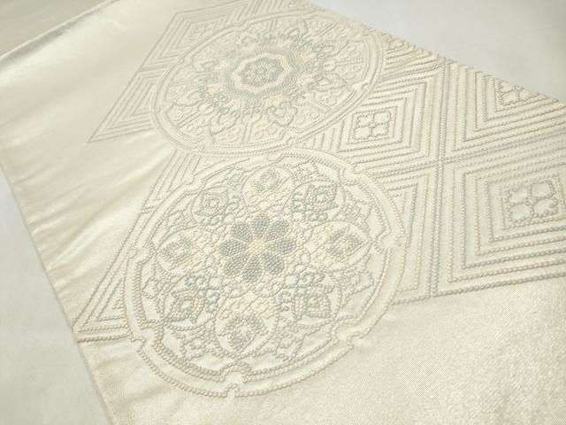 平和屋着物◎中国三大刺繍　総相良刺繍　太鼓柄袋帯　正倉院花文　正絹　逸品　CABJ3843qe
