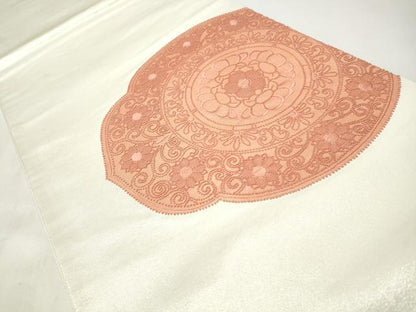 平和屋着物◎中国三大刺繍　総相良刺繍　太鼓柄袋帯　絵皿花文　正絹　逸品　CABJ3844qe
