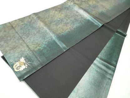 平和屋着物◎六通柄袋帯　螺鈿　霞文　金彩　引箔　正絹　逸品　CABJ3861qe