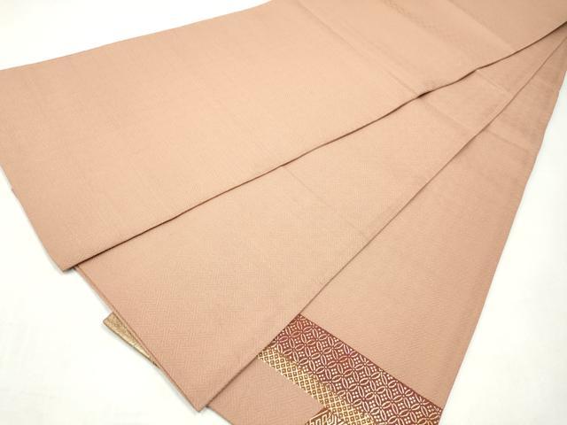 平和屋着物◎太鼓柄袋帯　駒刺繍　吉祥草花文　金彩　正絹　逸品　CABJ3863qe