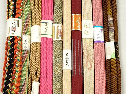 平和屋着物●和装小物　帯締め10本セット　高麗組　唐組　御岳組　大和組　金糸　逸品　未使用　CABJ3870qe