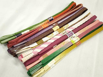平和屋着物●和装小物　帯締め10本セット　高麗組　笹浪組　唐組　大和組　逸品　未使用　CABJ3873qe