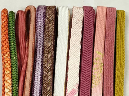 平和屋着物●和装小物　帯締め10本セット　高麗組　笹浪組　唐組　大和組　逸品　未使用　CABJ3873qe