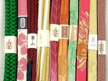 平和屋着物●和装小物　帯締め10本セット　高麗組　笹浪組　大和組　礼装用　金糸　逸品　未使用　CABJ3876qe