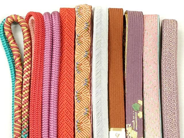 平和屋着物●和装小物　帯締め10本セット　高麗組　唐組　笹浪組　大和組　金糸　逸品　未使用　CABJ3877qe