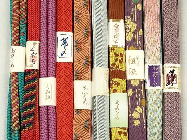 平和屋着物●和装小物　帯締め10本セット　高麗組　唐組　笹浪組　大和組　金糸　逸品　未使用　CABJ3877qe