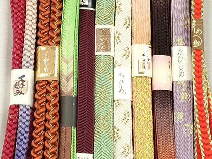 平和屋着物●和装小物　帯締め10本セット　高麗組　唐組　笹浪組　大和組　礼装用　金糸　逸品　未使用　CABJ3878qe