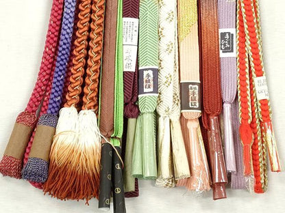 平和屋着物●和装小物　帯締め10本セット　高麗組　唐組　笹浪組　大和組　礼装用　金糸　逸品　未使用　CABJ3878qe